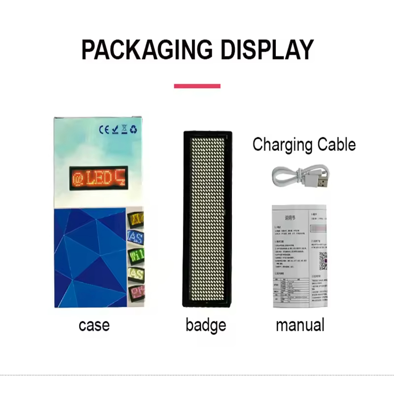 Hot Sale APP Control LED Light up Stylish LED Light Badge