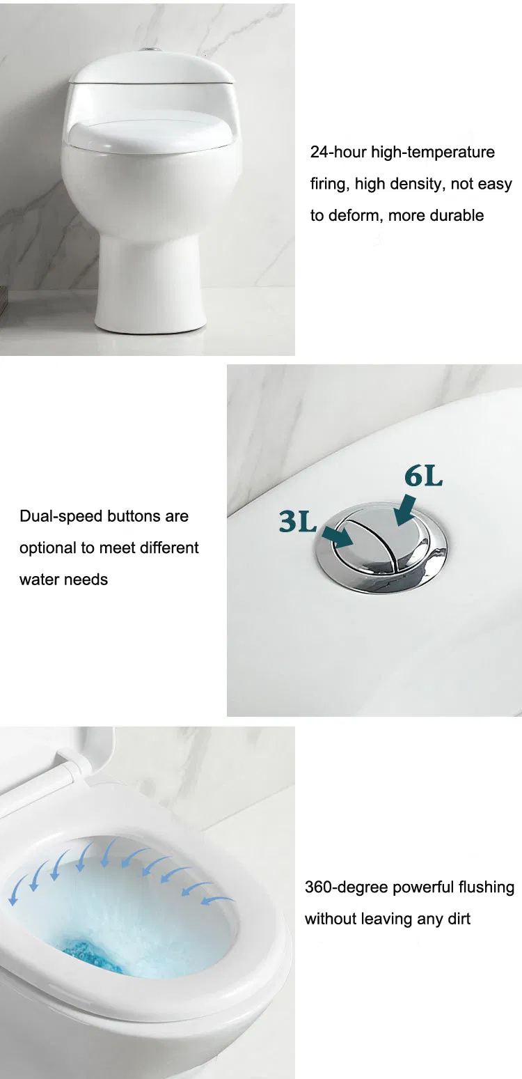 China Manufacturer White Glazed One Piece Bathroom Sanitary Ware Toilet