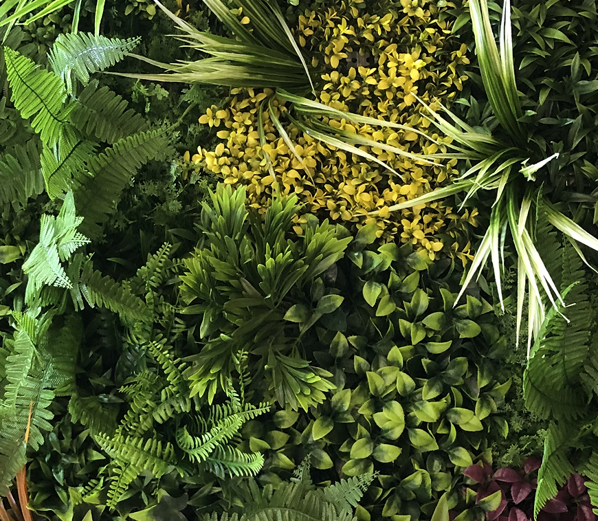 Стена зеленая вертикальная искусственная трава 1x1 м