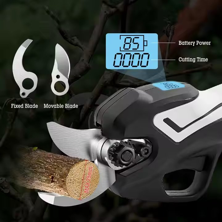 40mm Garden Tool Electric Branch Trimming Cutting Scissors Professional Telescopic Electric Pruner Cordless Pruning Shears