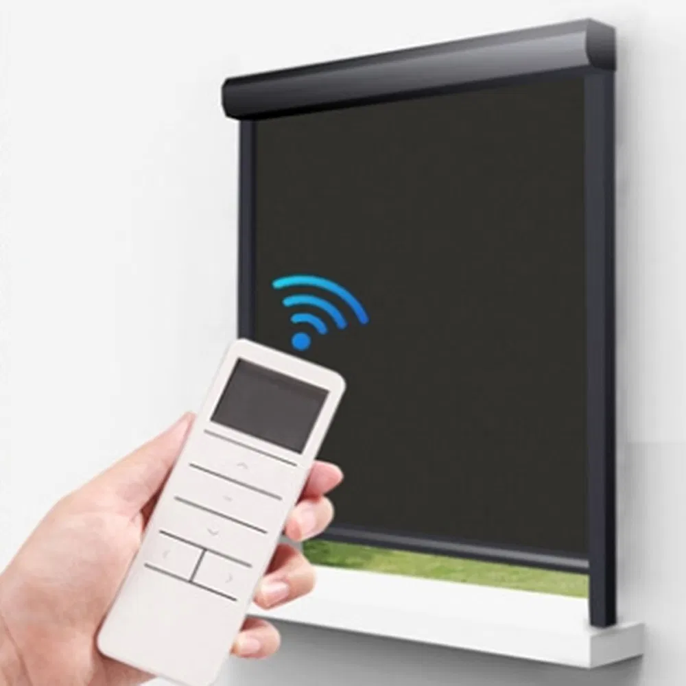 Motorized Zipper Track Outdoor Screen Roller Blinds