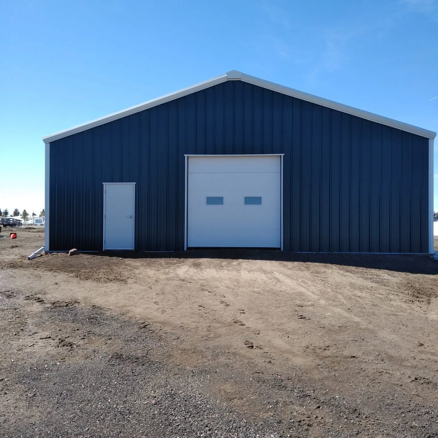 Prefabricated Light Steel Structure Garage with Roll up Door Overhead Door