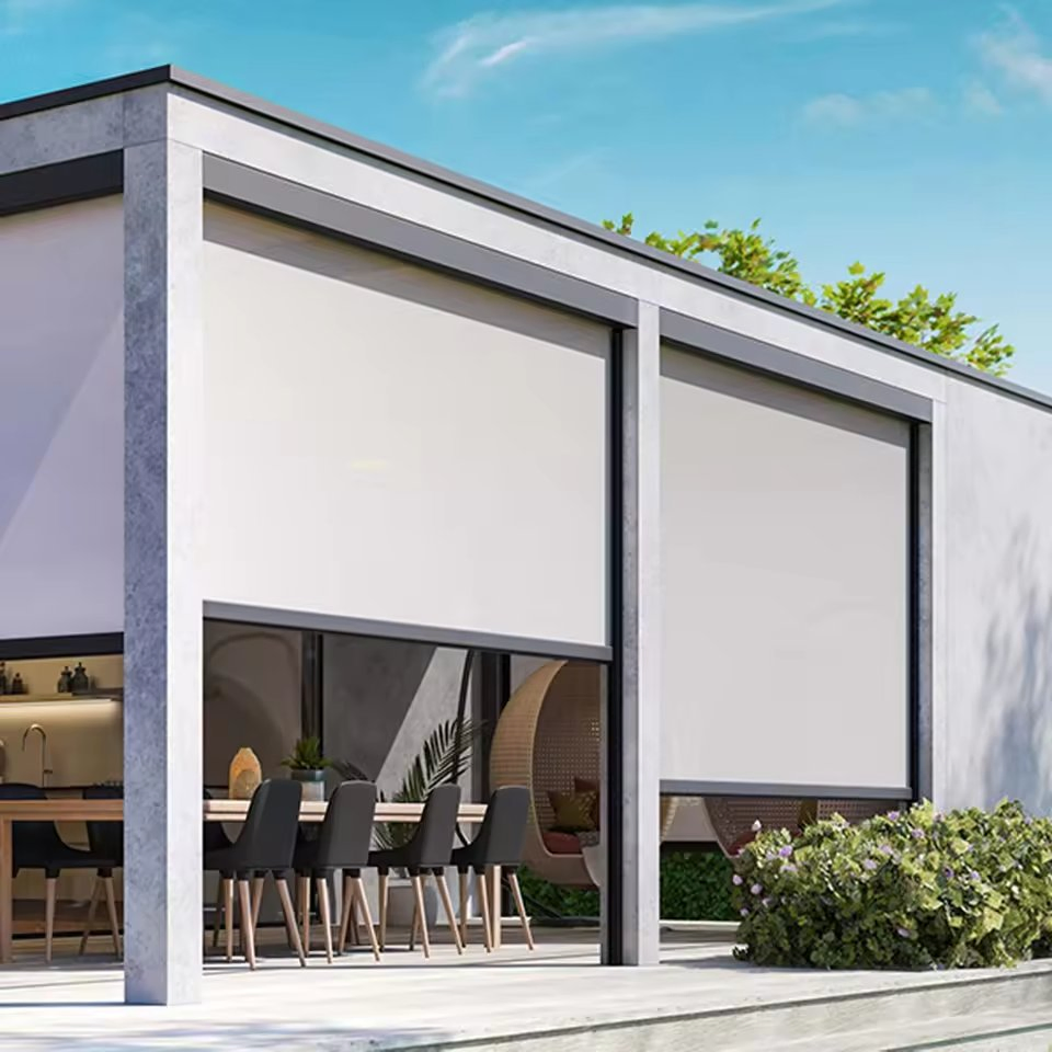 UV Resistant and Windproof Roller Blind with Locking Side Channels