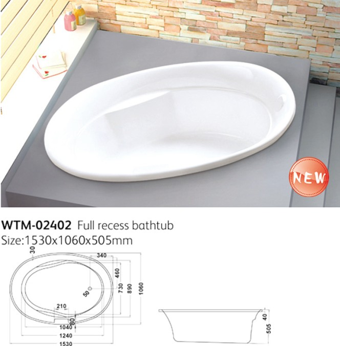 Массажная ванна Kohler Drop-in эллипс