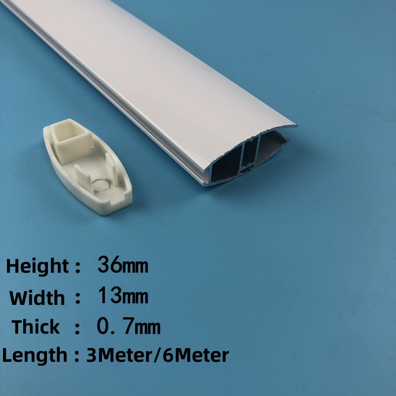 Aluminum Profile 1.0mm Thickness Roller Blind Bottom Rail