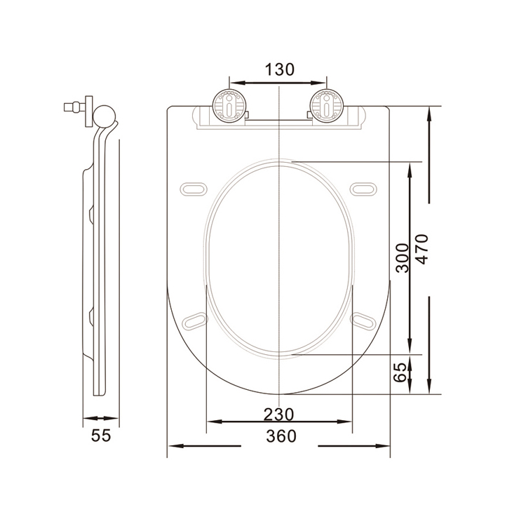 Cheap Quick Release Slim PP Toilet Seat Cover