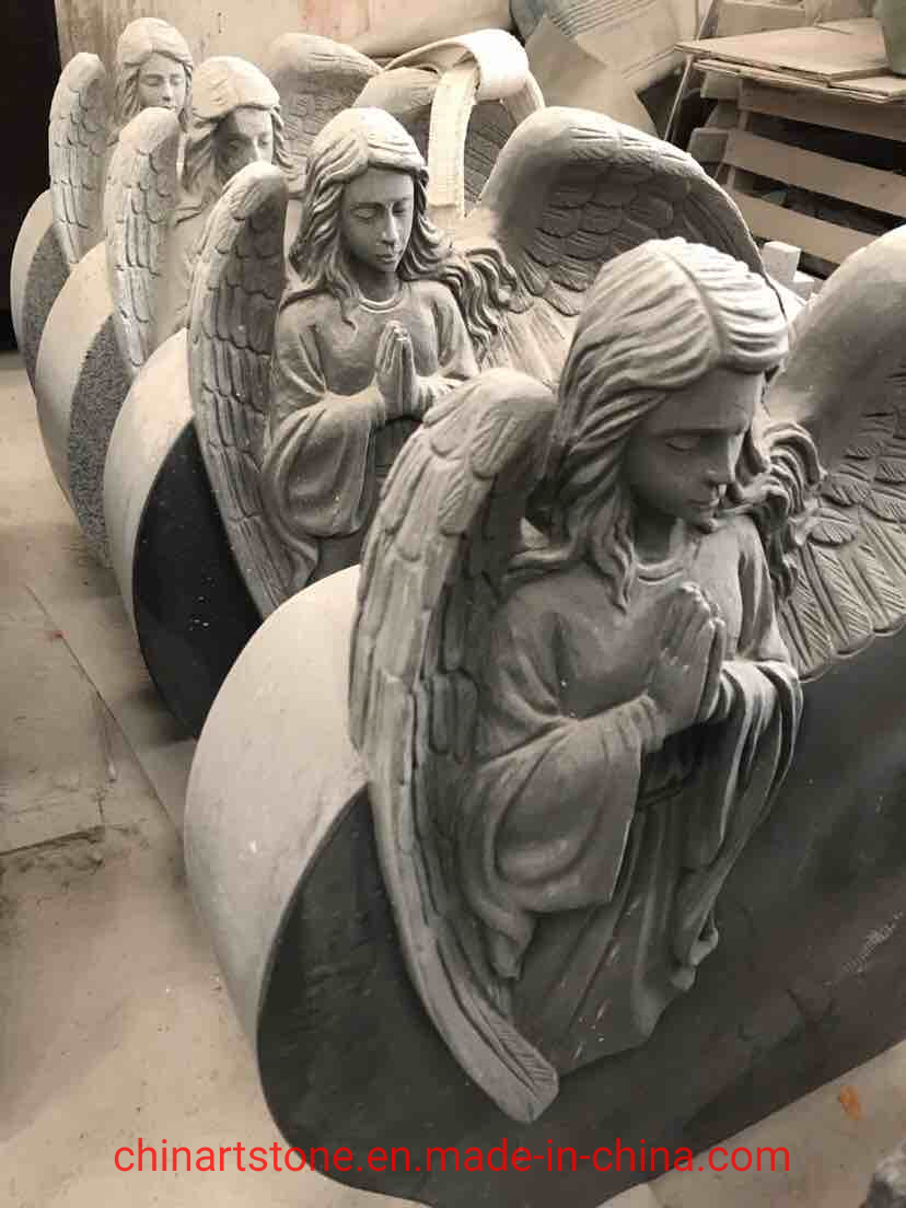 Wholesale Black, Pink, Red Granite Simple Tombstone for USA and Europe Market