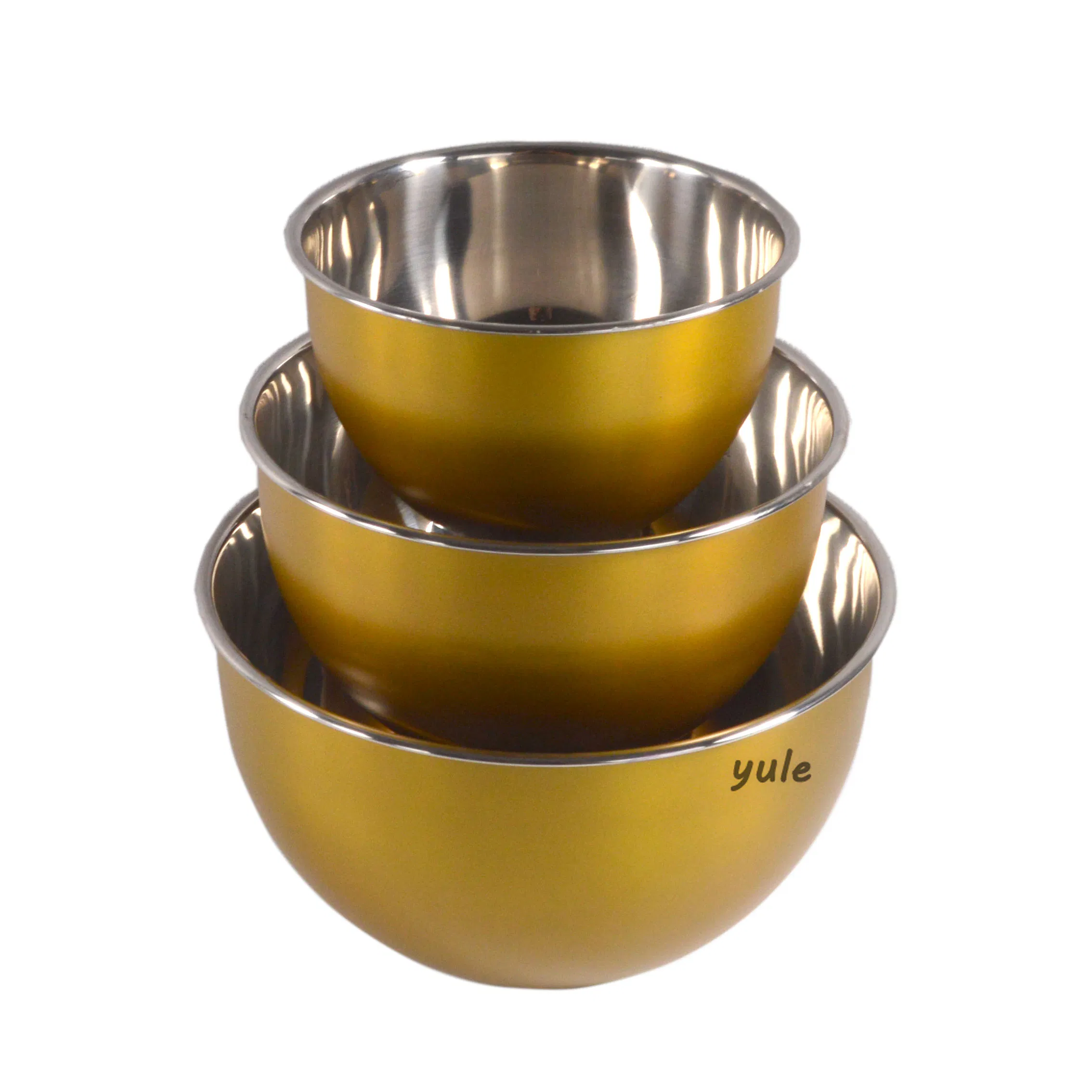 Luxury Spray Paint Salad Bowl Cuisine Accessories Bowl Stainless Steel Egg Beating Bowl Mixing Bowl