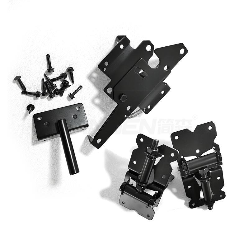 Heavy-Duty Self Closing Stainless Steel Hinges and Latch Hardware Kit for PVC Fence Gates