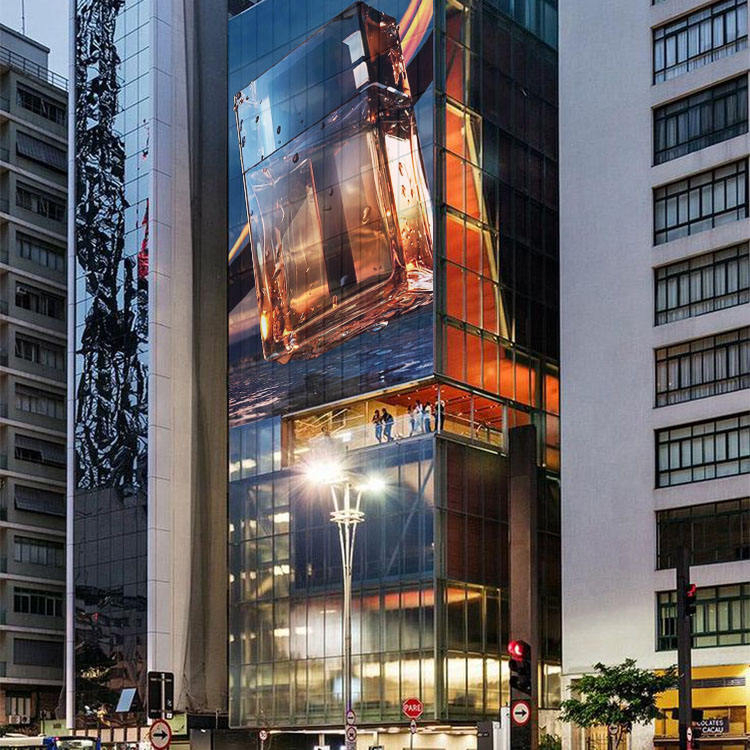 P3.91 Transparent LED Display Building Wall Window Indoor Outdoor LED Display Screen for Shopping Mall