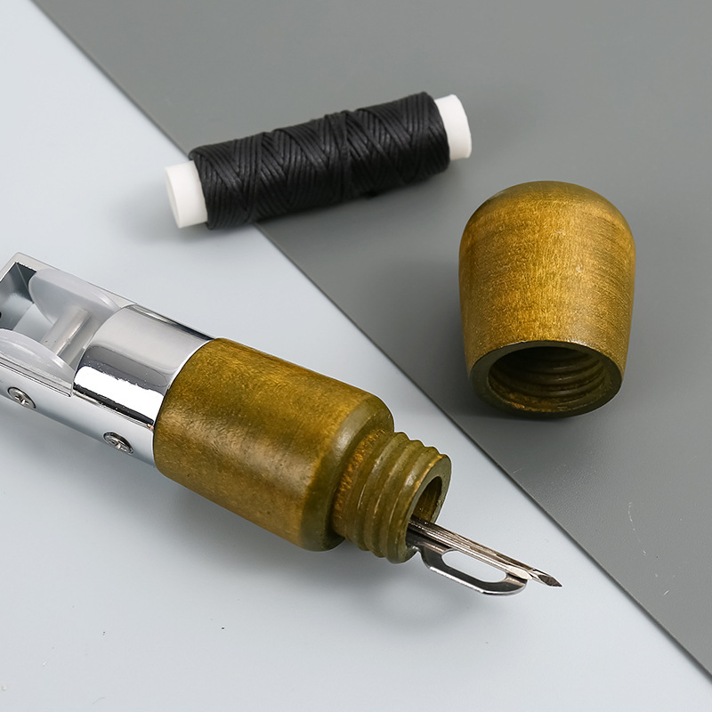 DIY Hand Sewing Awl Tools Kit Industrial Leather Waxed Thread for Sewing Patchwork Stitching Leather Shoes Bag