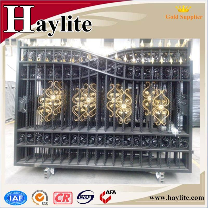 Wrought Automatic Sliding Fence Driveway Ornamental Decorative Iron Gate