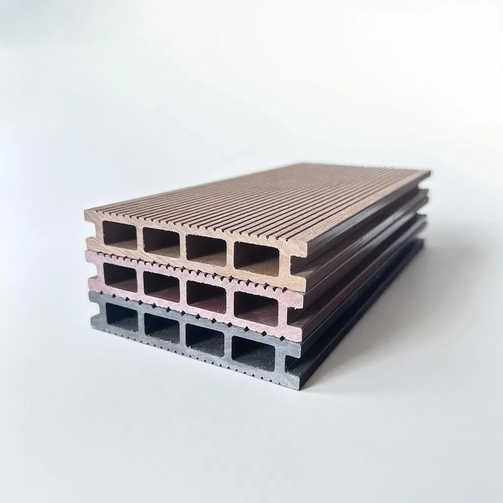 Manufacturing of Double-Sided Square-Hole Wood-Grain Composite Board