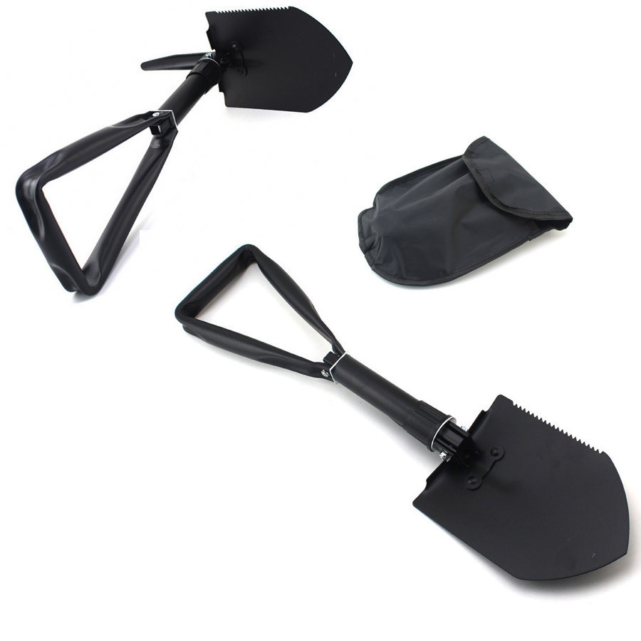 Feistel Multi-Functional Outdoor Tool Folding Camping Shovels with Long Handle