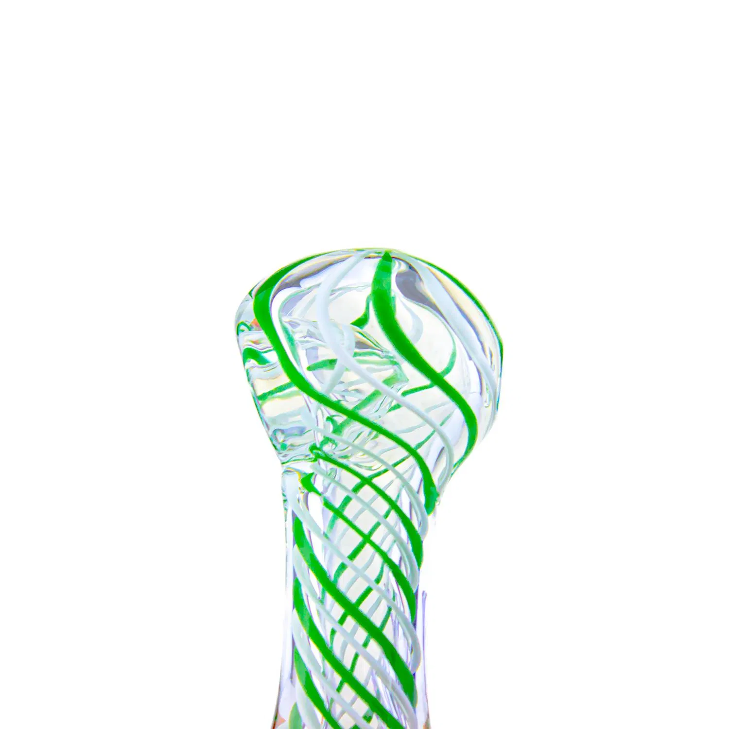 Elegant Green Glass Hand Pipe for Hookah Lovers