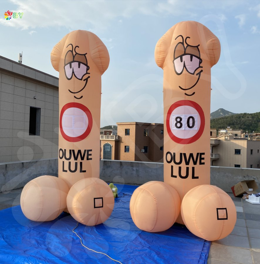 Hot Sale Inflatable Holland Cartoons with Number Shields