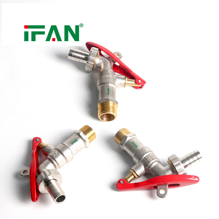 Латунный кран для стиральной машины Ifan, 1/2''-1''
