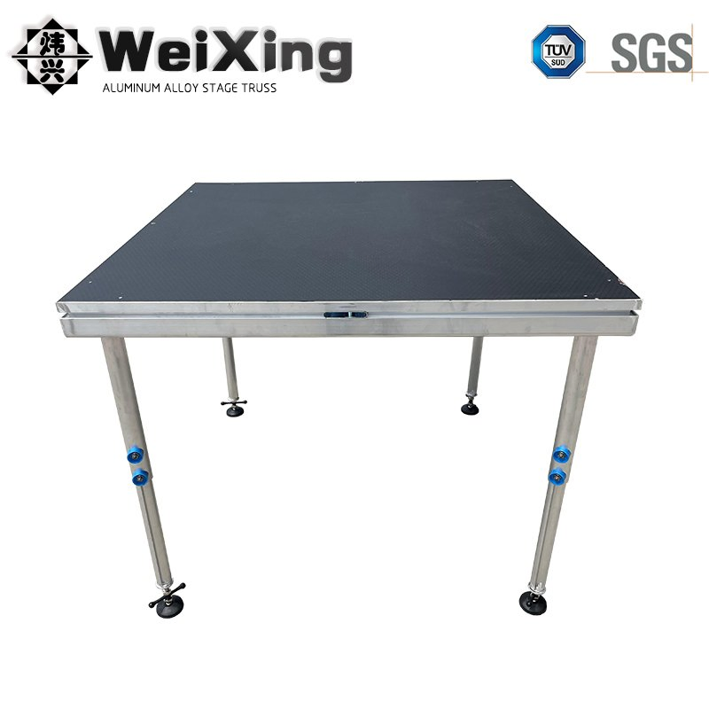 4FT*4FT Aluminum Alloy Portable Mobile Modular Outdoor Fold DJ Deck Performance Concert Moving Wedding Event Show Truss Catwalk Structure Podium Stage