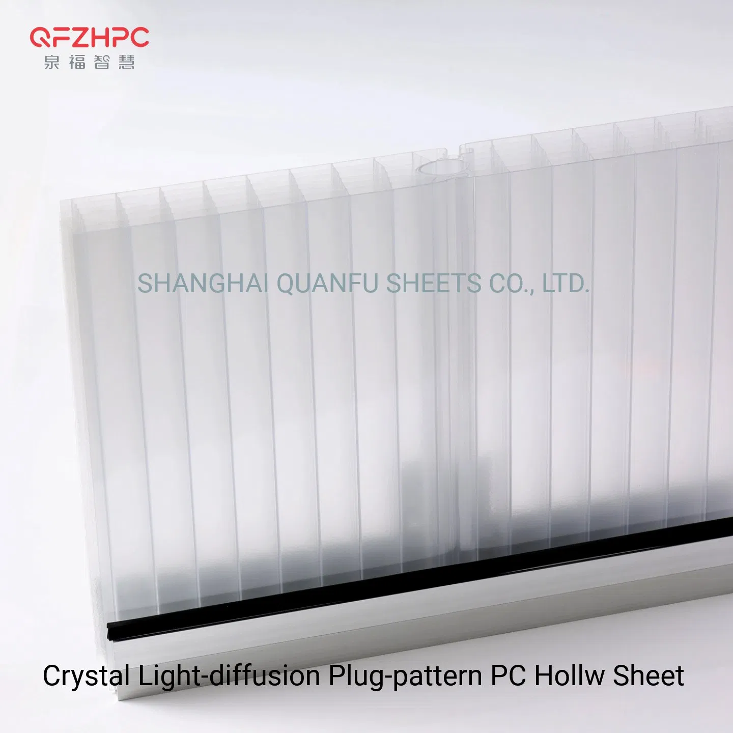 High Quality White Diffusion Hollow Plug-Pattern Polycarbonate Sheet for Wall Buildings