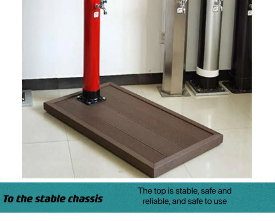 18L PVC Red Freestanding Outdoor Garden Shower Column Pipe Solar Shower Column Hot and Cold Stand Shower Outdoor Set