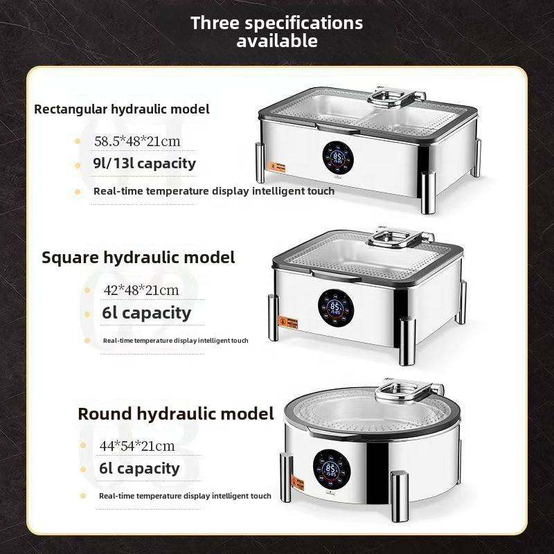 High Quality Hotel Supply Food Warmers CNC Intelligent Stainless Steel Chafing Dish
