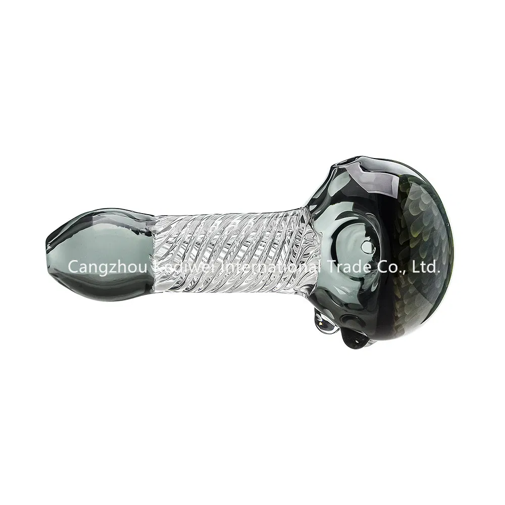 Factory Wholesale Flower Glass Hand Pipe Spoon Pipe for Smoking