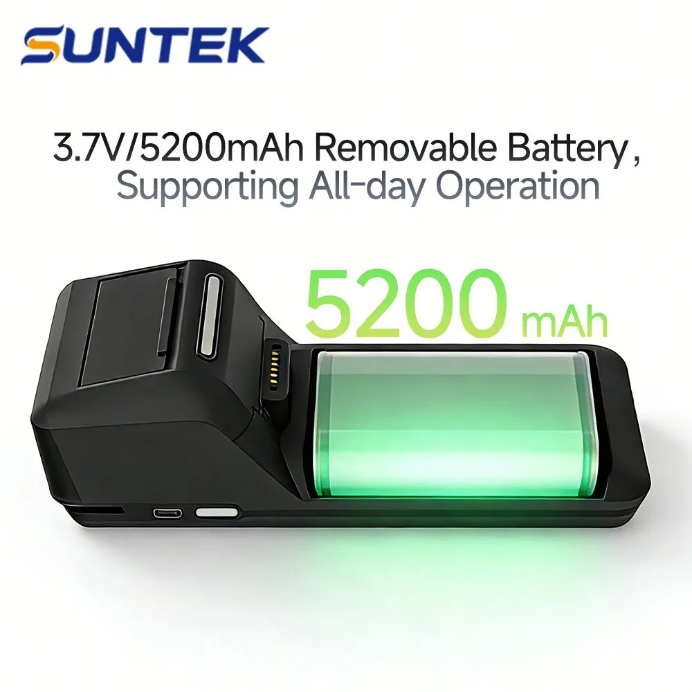 Android 15 6.75 Inch All in One Suntk Handheld Mobile POS Terminal Machine System 4G NFC Card POS