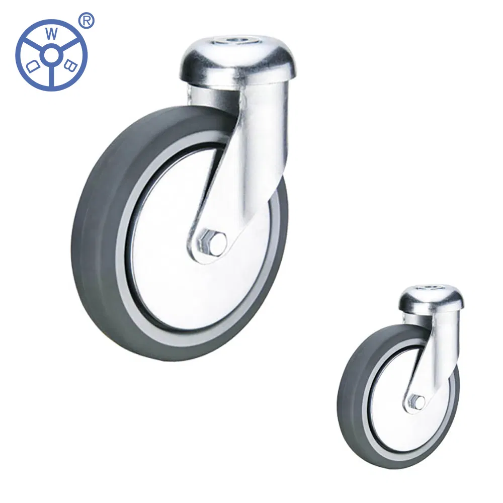 Wbd Hot Sale PU TPR 4 Inch Shopping Locking Castor Supermarket Caster Wheel