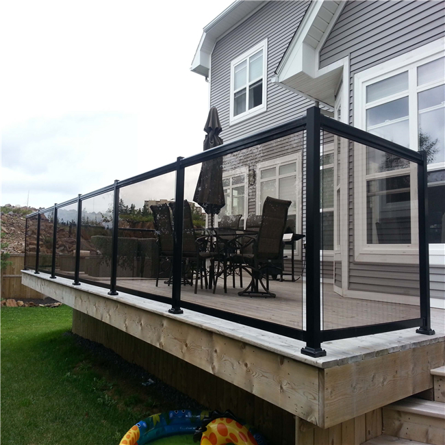 Modern Glass Railing and Aluminum Post Glass Railing
