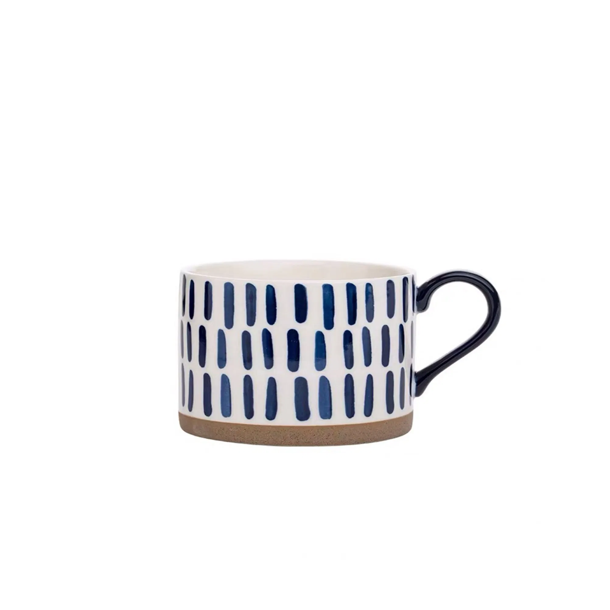 14oz Cup Ceramic Coffee Mug with Wooden Handle Lid Spoon