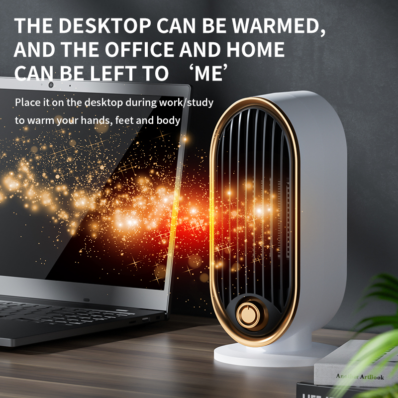 Quiet Energy-Efficient Lightweight Durable Electric Desktop Heater for Office