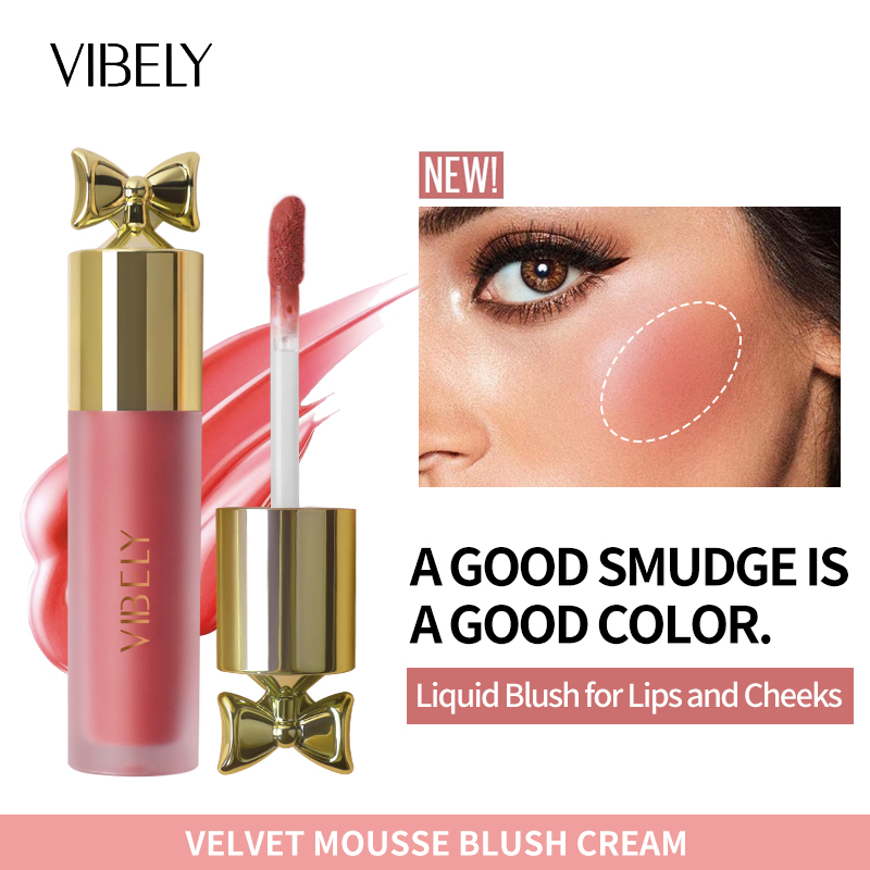 Makeup Lip Eye Cheek 3-in-1 Natural Pigment Waterproof Matte Cream Liquid Blush