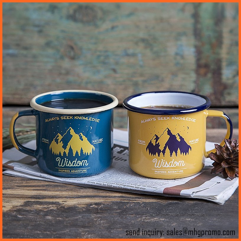 6/7/8/9cm FDA Standard Customize Quality Enamel Mug for Promotion