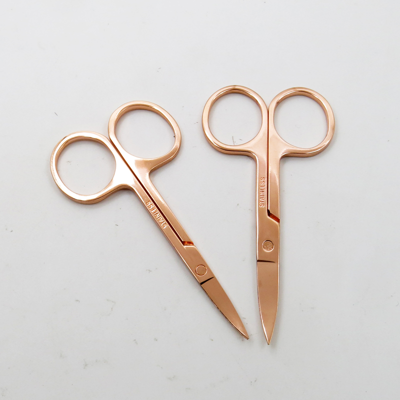 Rose Planting with Stainless Steel Beauty Scissor Eyebrow Hair Facial Trimming Tweezers Scissors Tools for Manicure Care