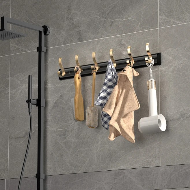 Toilet Paper Holder, Stainless Steel Gunmetal Gray Bath Towel Rack, Bathroom Storage Rack, Bathroom Towel Rack Set, Paper Towel Holder, Towel Rod, for Hotels.