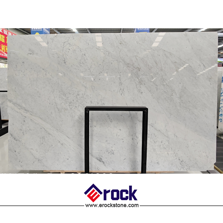 a Quality Polished White Bianco Carrara Marble Slabs for Countertop and Tiles