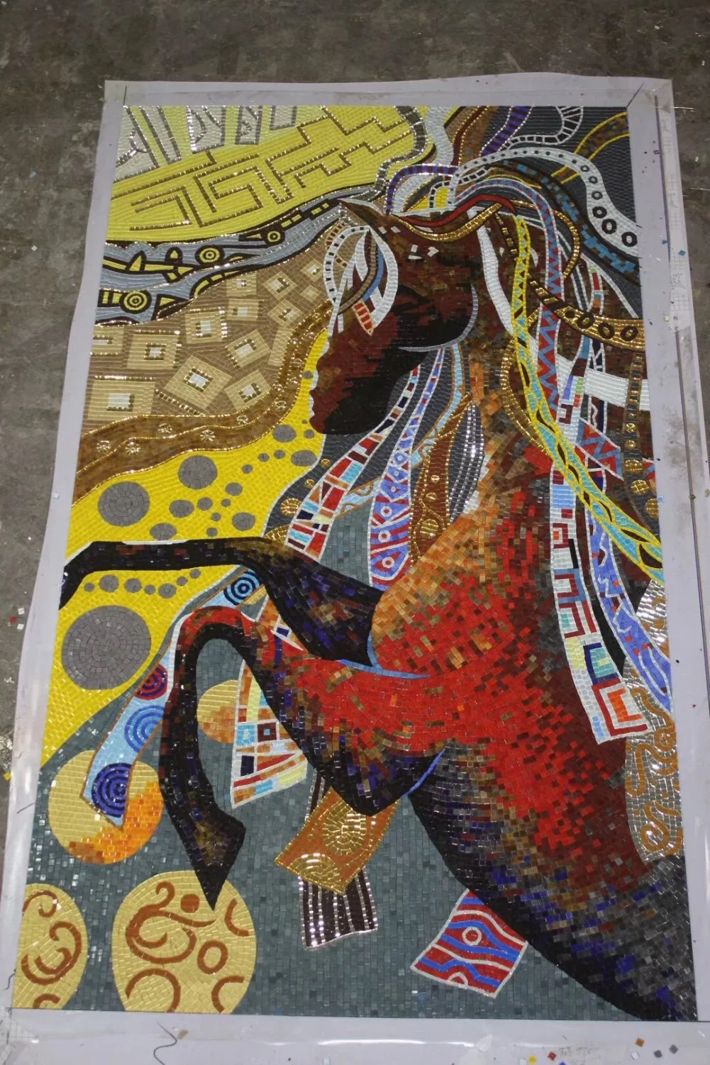 Мозаика стеклянная смешанных цветов, 30x30 мм