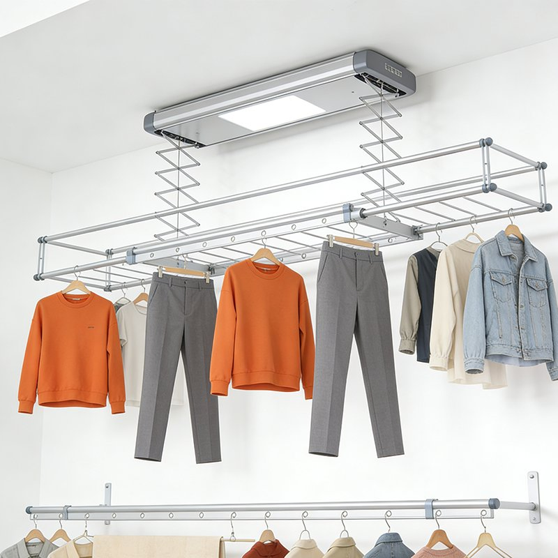 Smart Electric Clothes Drying Rack Home Automatic Lift Retractable Drying Rod