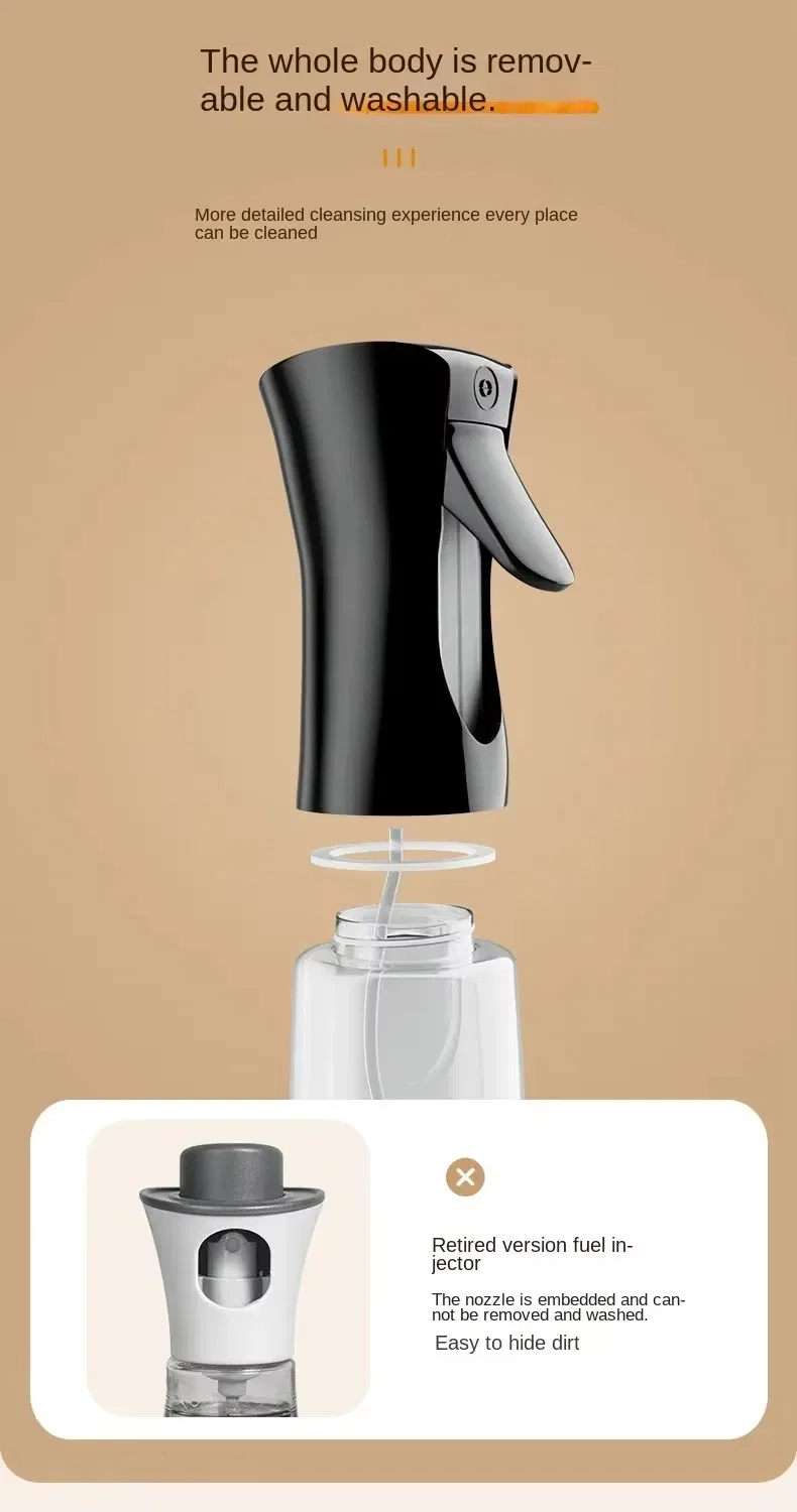 Must-Have Kitchen Gadgets Multifunctional Oil Spray 200ml Glass Olive Oil Spray Bottle for Cooking