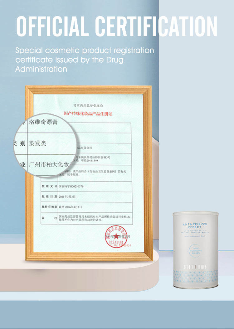 Hair Color Dust Free Hair Bleach Powder for Hair Mild Formulation