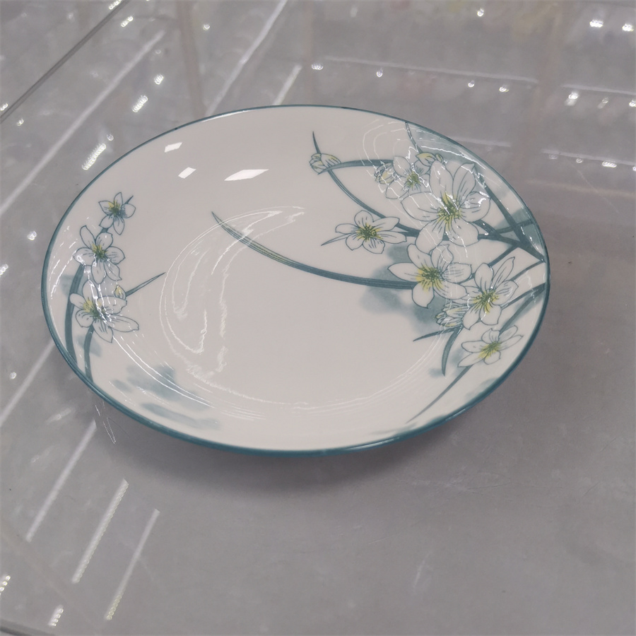 6.25"Rice Children Plate Printing Under Glaze Decal Porcelainware Ceramics Tableware
