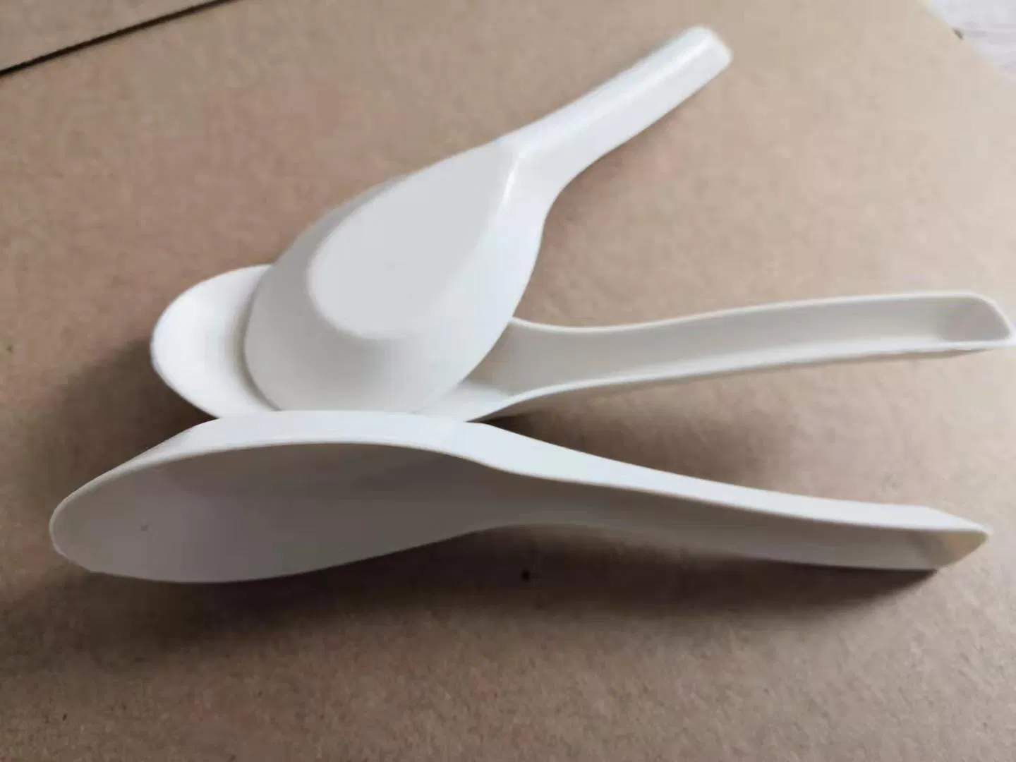 Heavy Duty Eco-Friendly Disposable Biodegradable Starch Chinese Dinner Soup Spoons