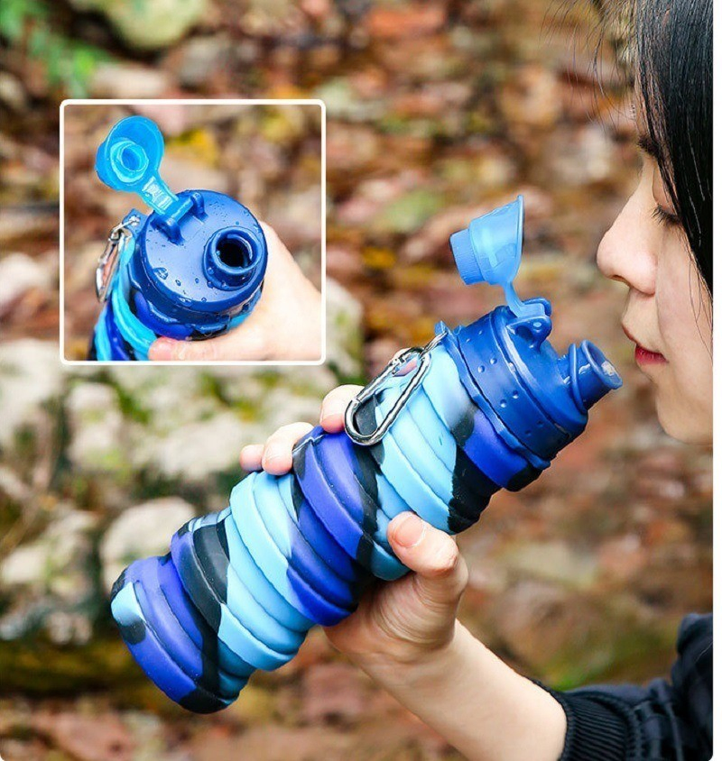 Silicone Tie Dye Water Bottle Portable Drinking Bottle Mi16183