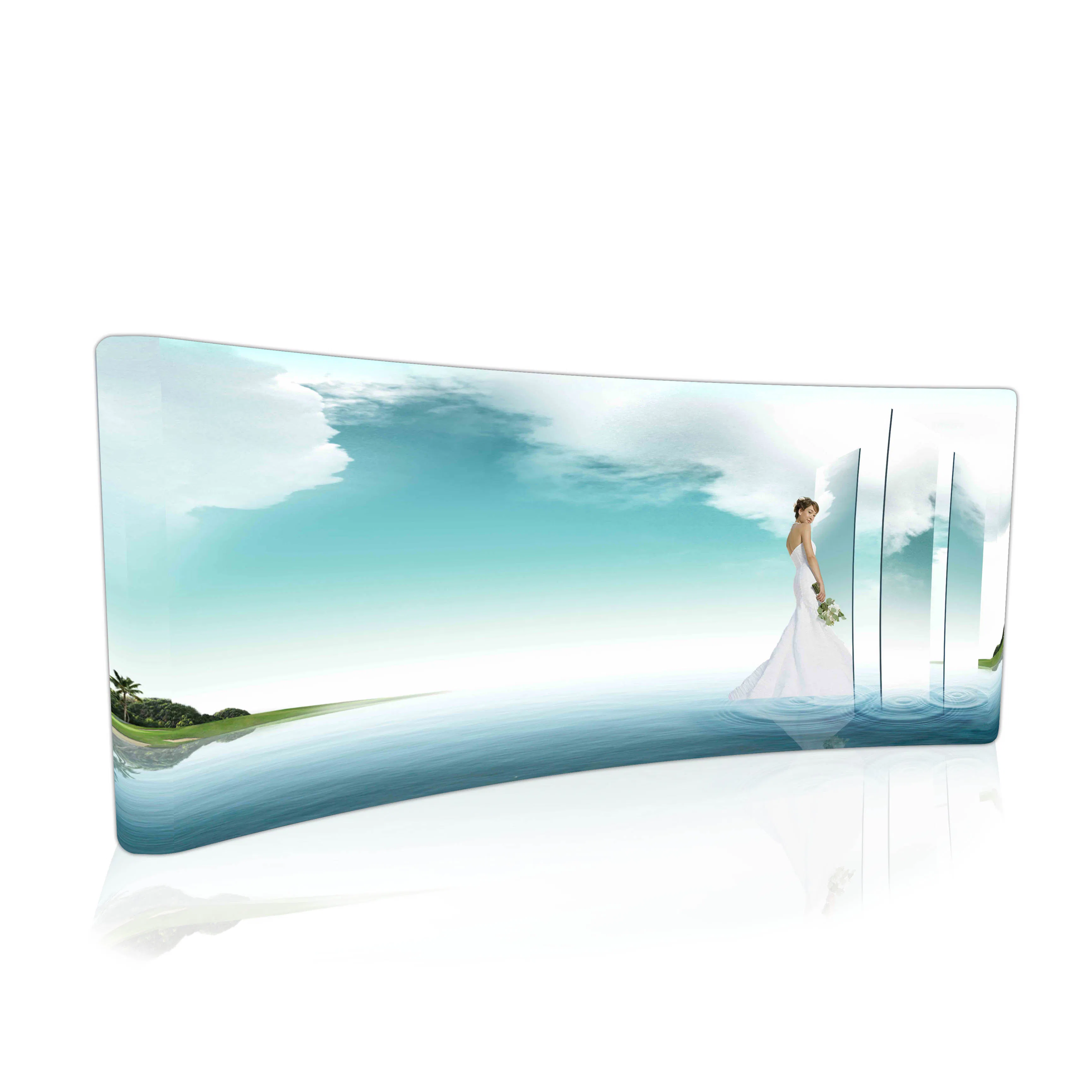 10FT Curved Tension Fabric Ez Tube Expo Display Banner Stand