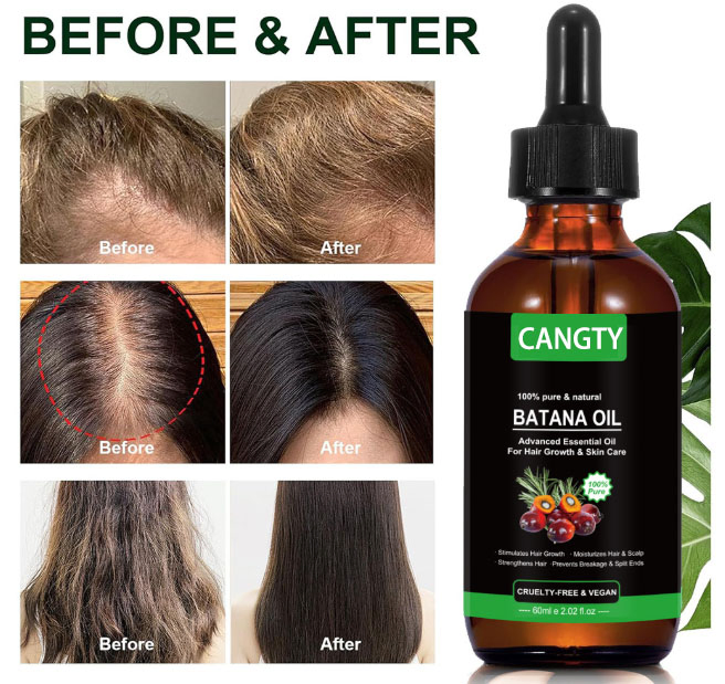 OEM Customization 30ml 60ml100% Pure Herbal Batana Oil Anti-Hair Loss Moisturizing Smoothing Hair Repair & Growth for Damaged Hair