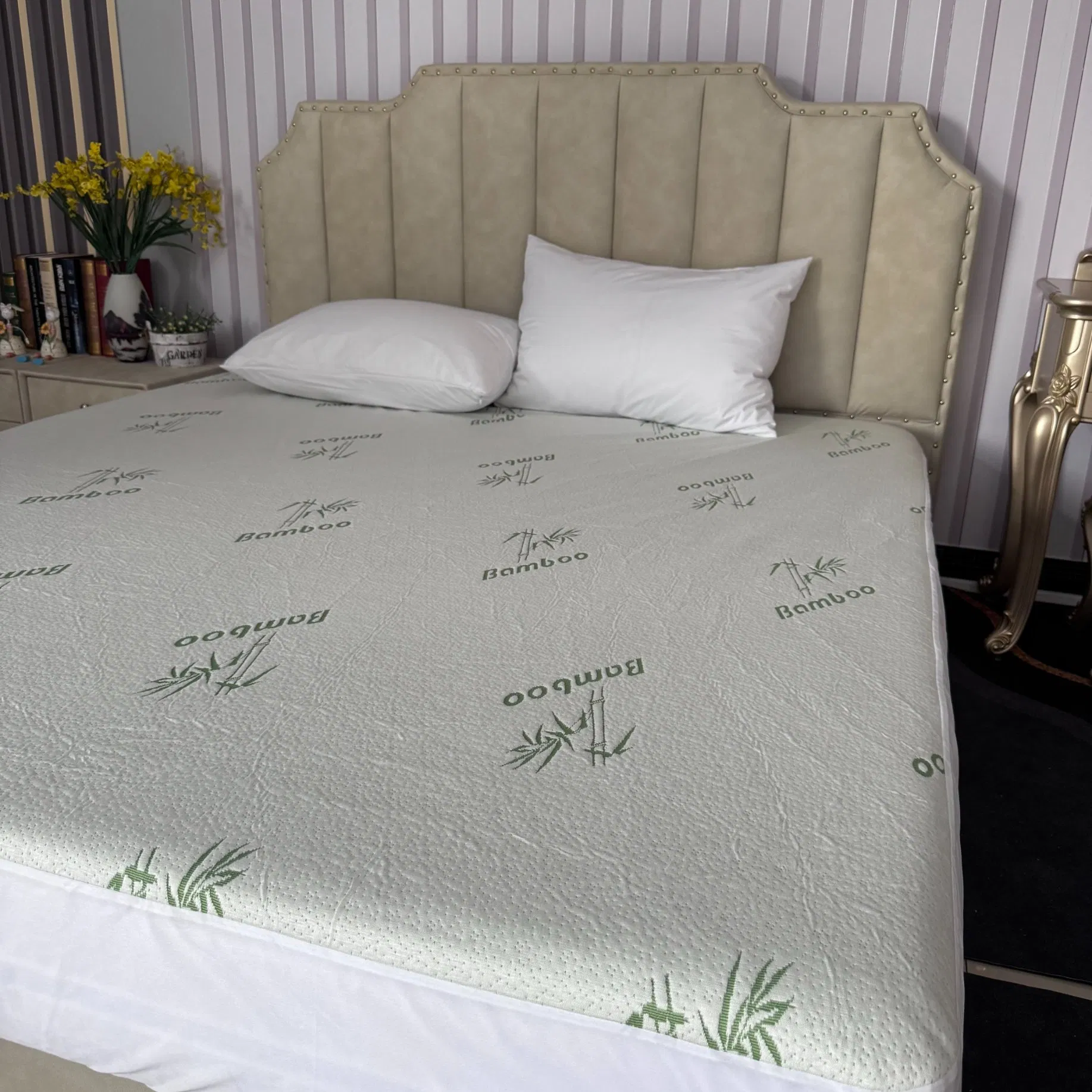 Coooling Breathable Waterproof Mattress Protector Bamboo Deep Pocked Bed Cover