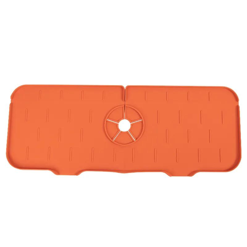 Kitchen Bathroomwater Catcher Absorbent Drain Pad Sink Splash Guard Silicone Faucet Mat
