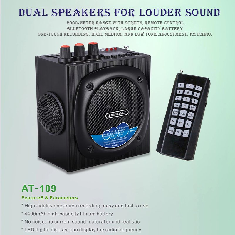 At109 Remote Control Bird Caller TF/FM/Bt Amplifier Wireless Bluetooth Speaker