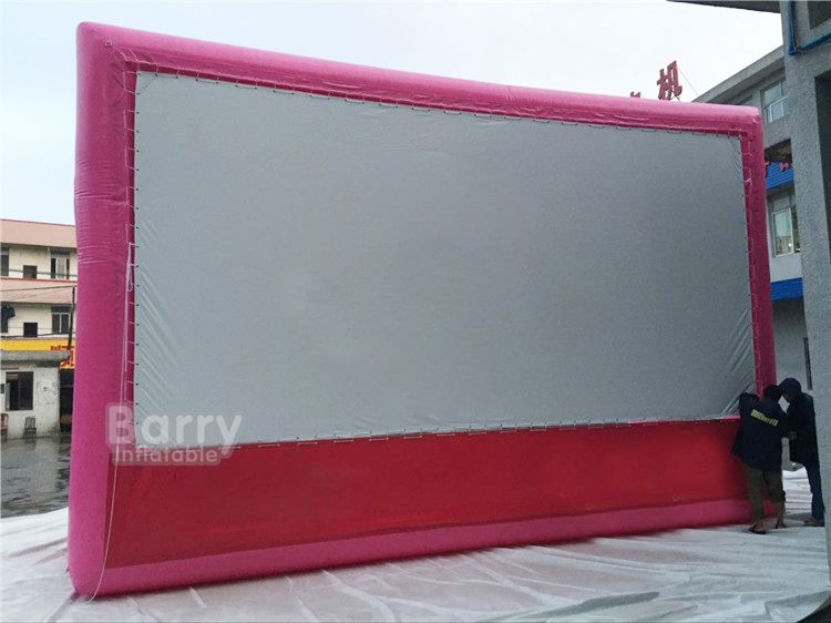 Outdoor Large Pink Inflatable Projector Screen for Outdoor Event