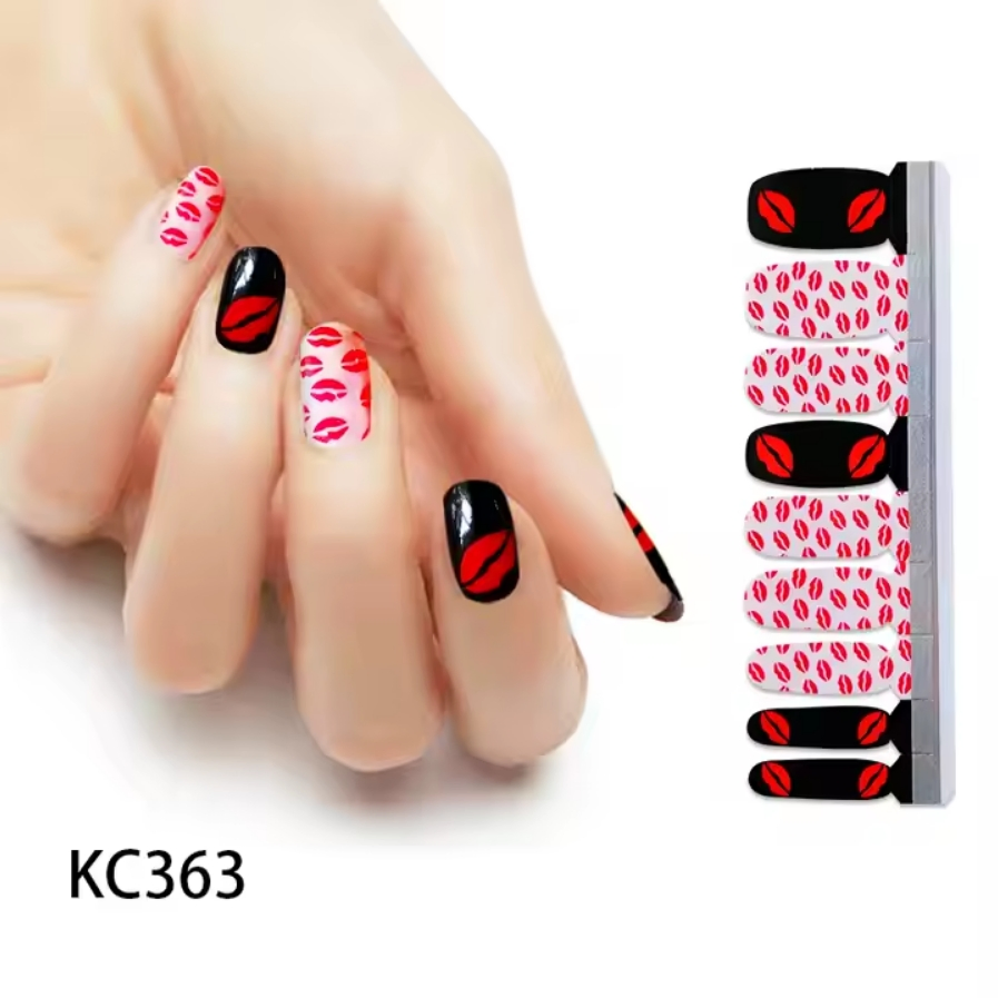 Nail Art Designs Purple Polish Korean Glaze Wraps Gel Sticker Nail Strips